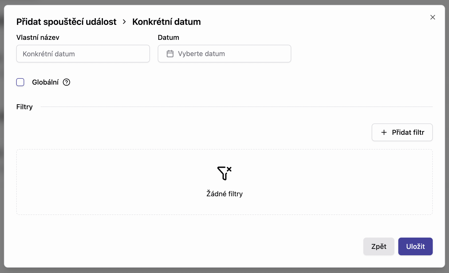 Scénář - spouštěcí události