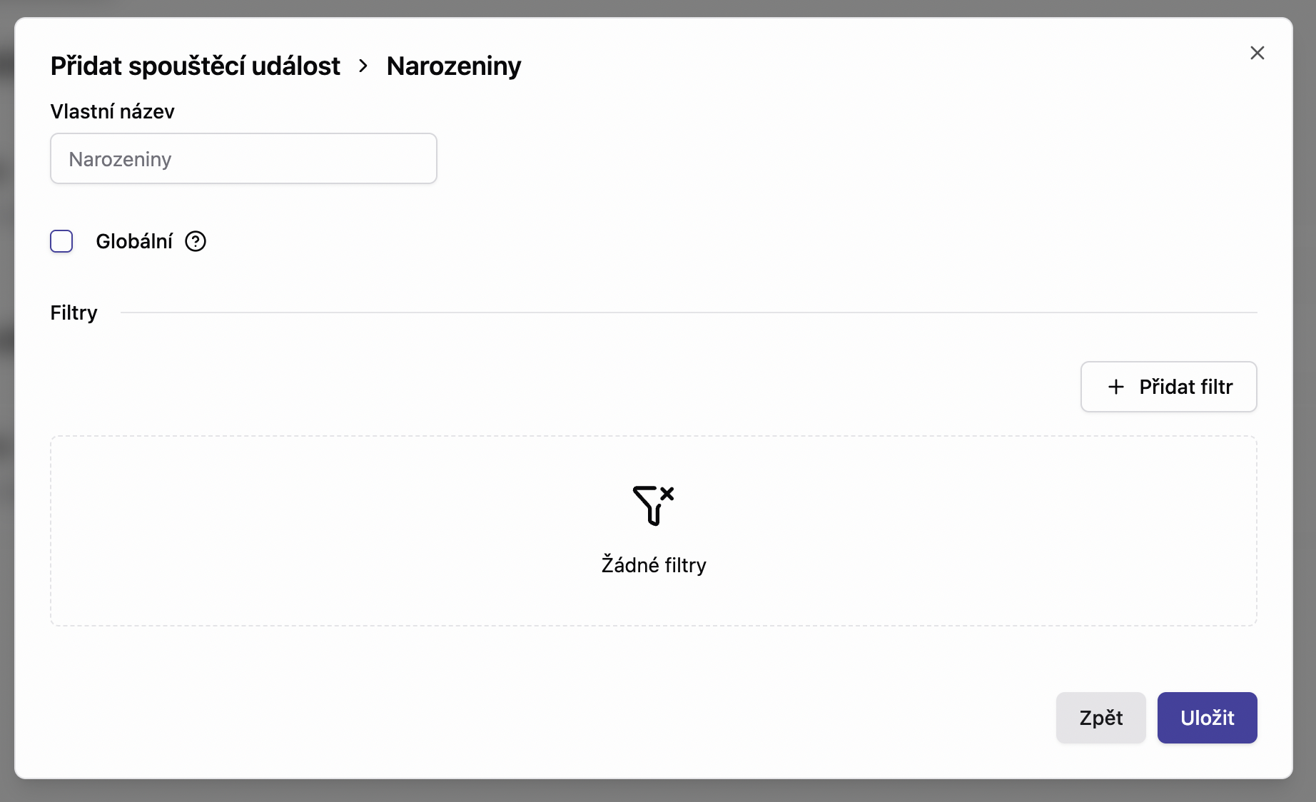 Scénář - spouštěcí události