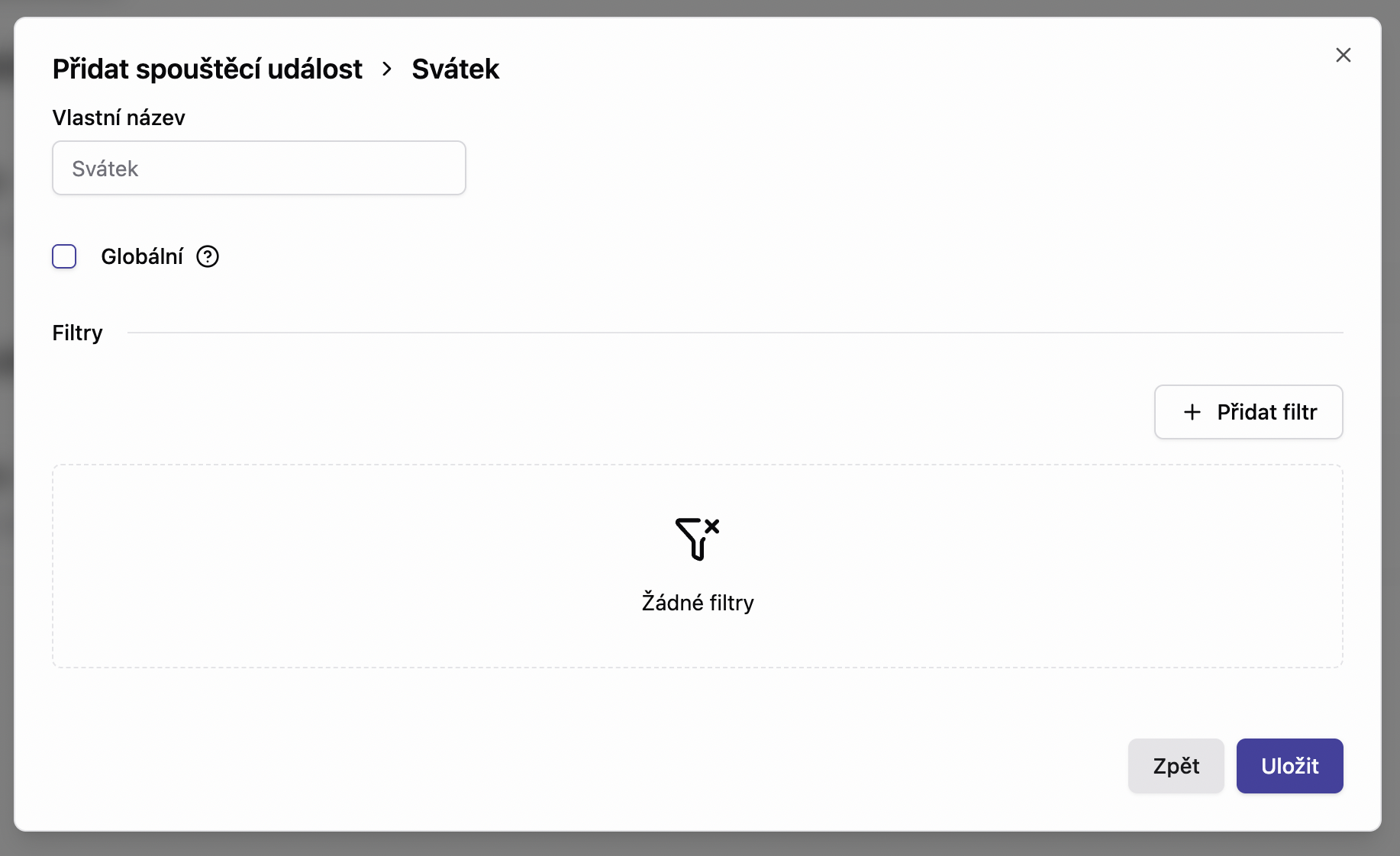 Scénář - spouštěcí události