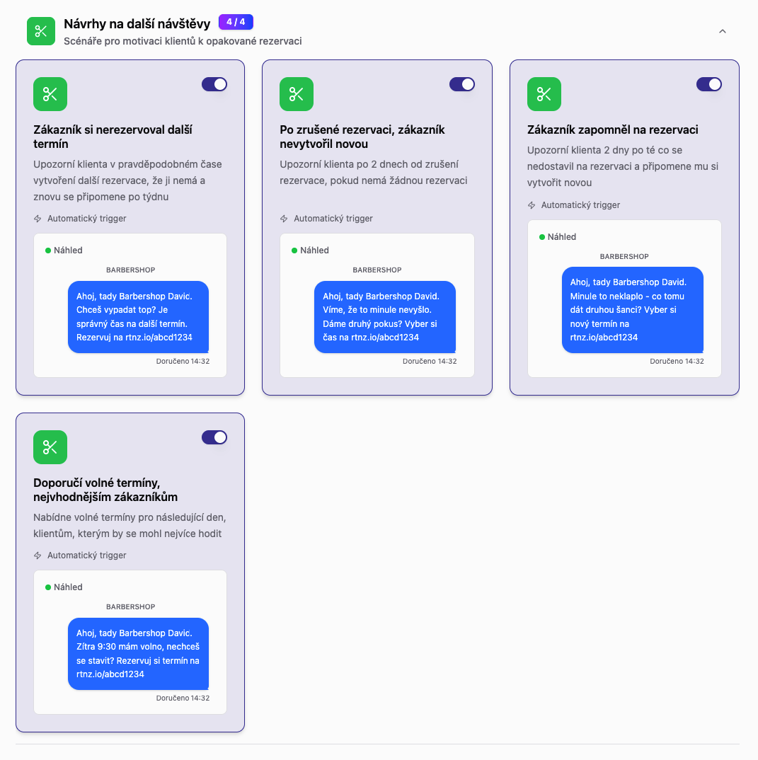 Návrhy na další návštěvy