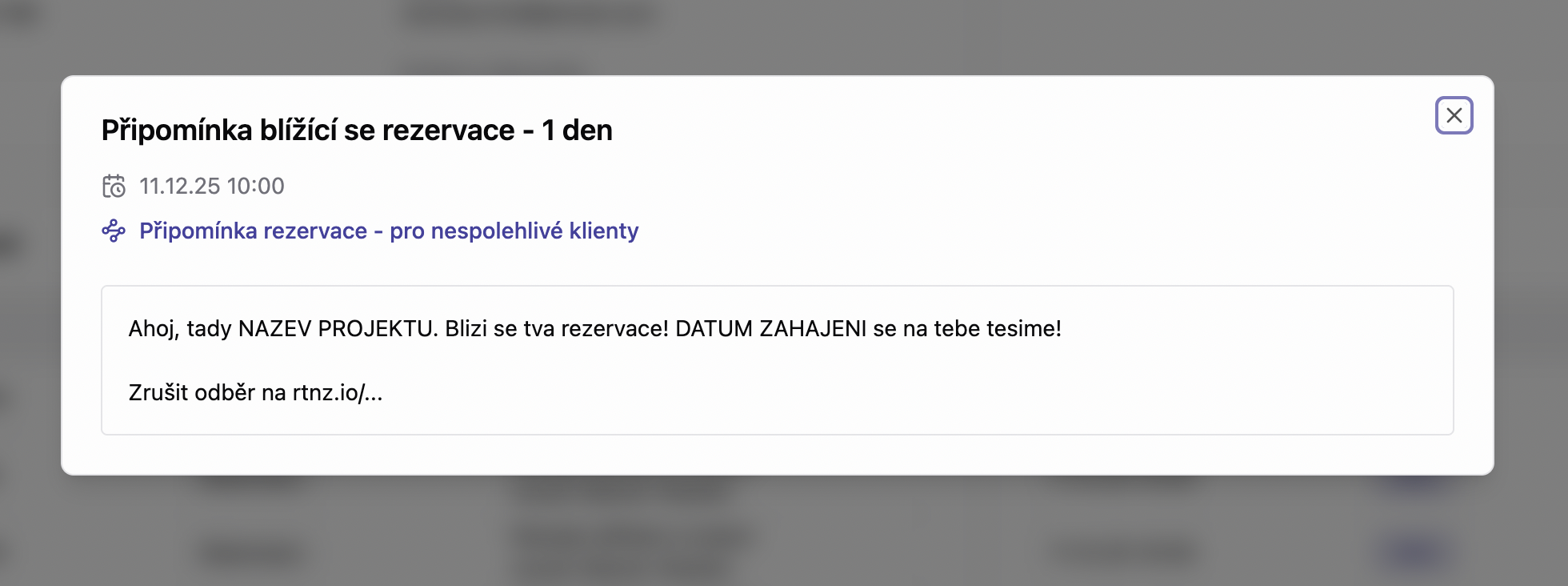 Zákazníci - detail - náhled zprávy