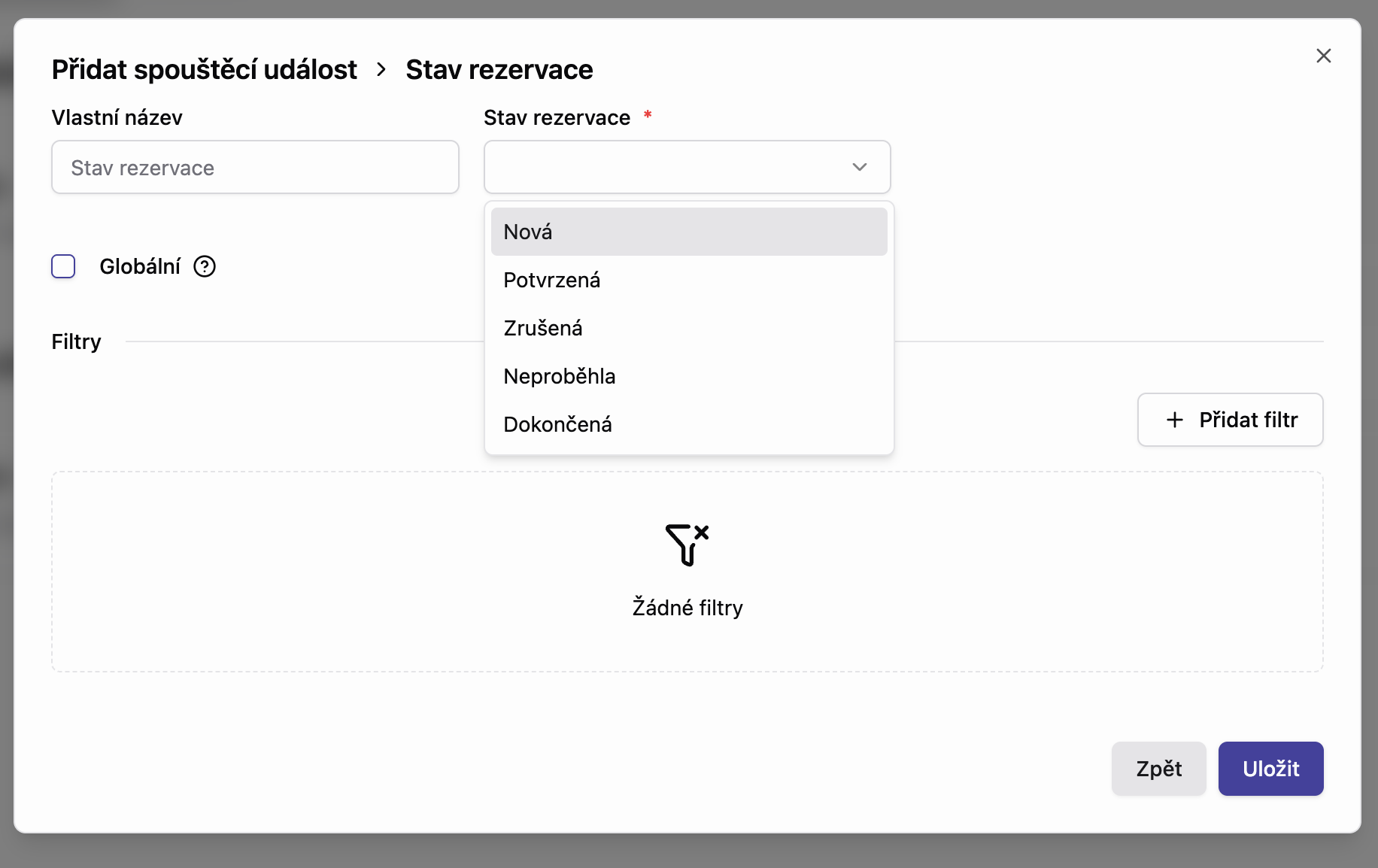 Scénář - spouštěcí události