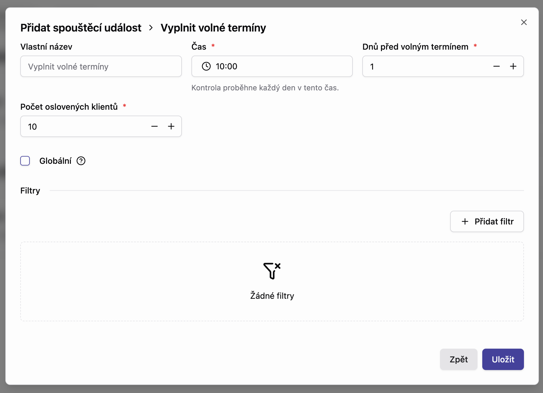 Scénář - spouštěcí události