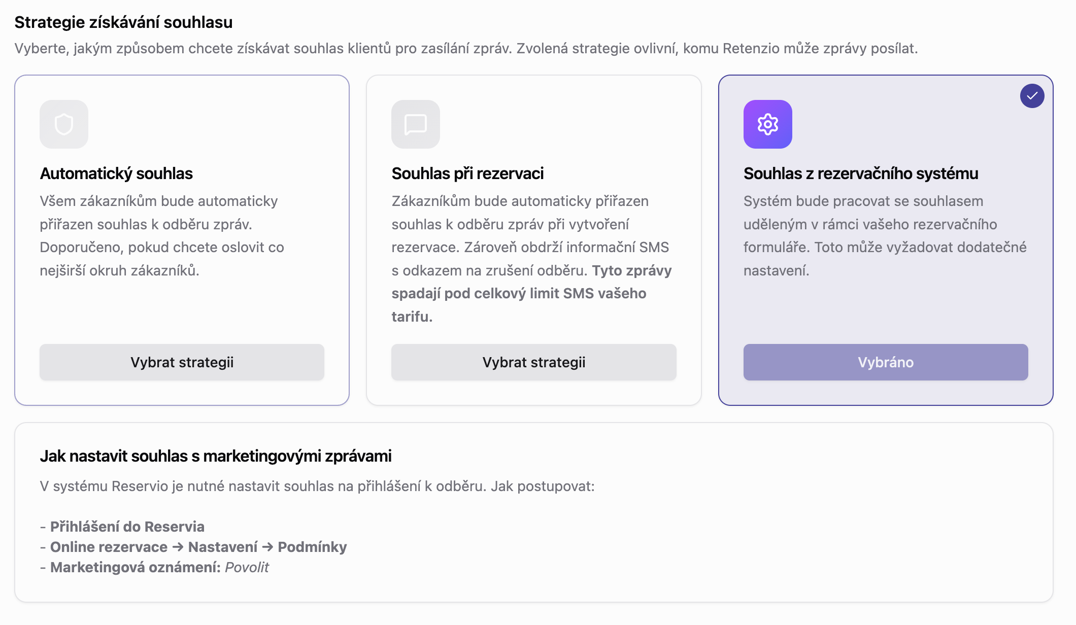 Souhlas z rezervačního systému - Reservio
